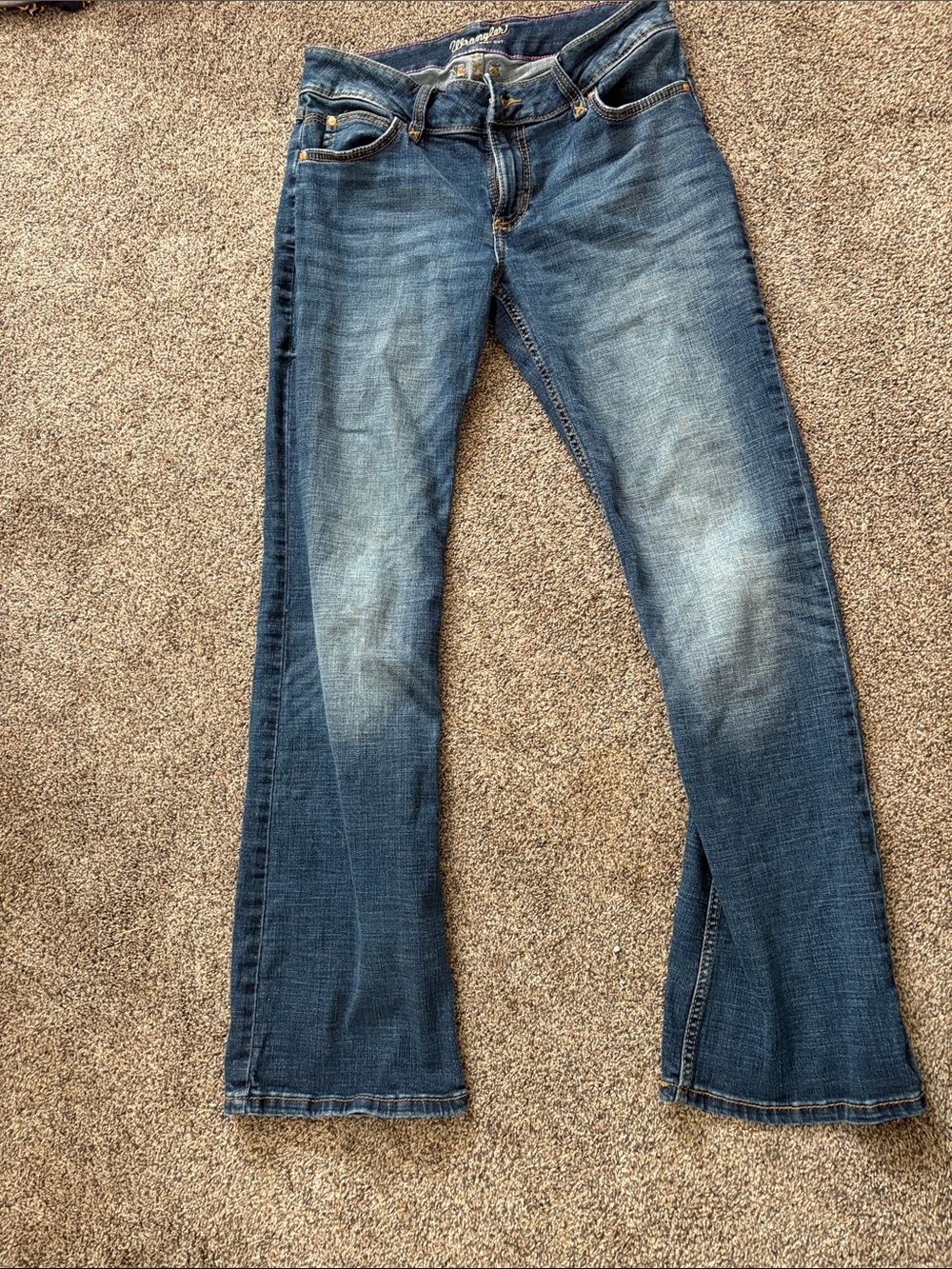 Wrangler Women's Faded Blue Flare Jeans